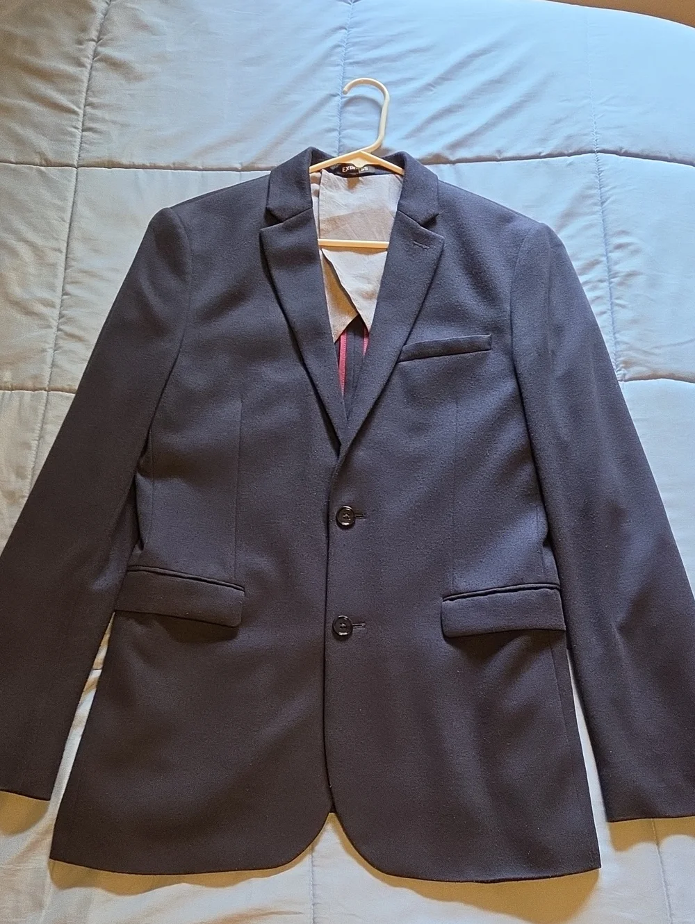 Express Men's Navy Two-Button Blazer- Slim Fit 38L/38L